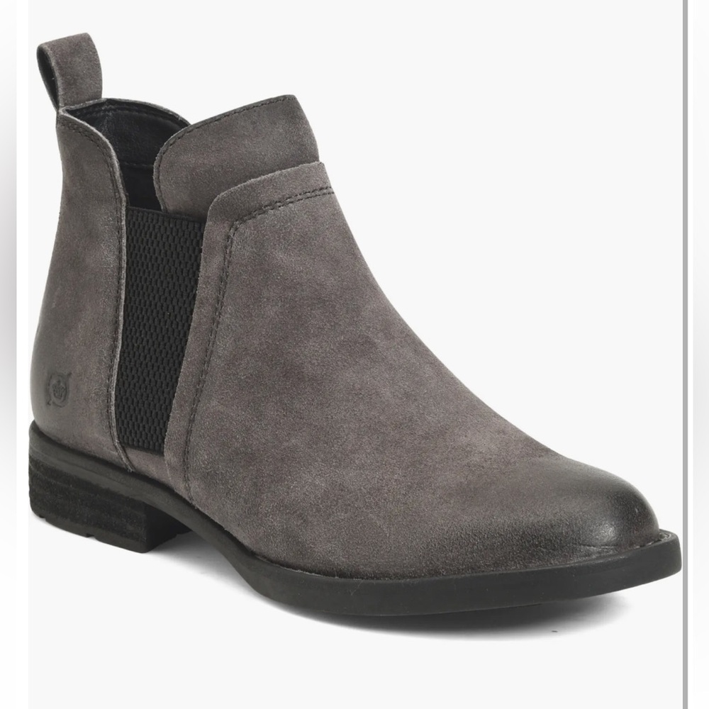 Born Brenta Dark Gray Chelsea ankle Boots 7.5
